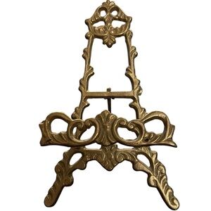 ✨Vintage Andrea by Sadek brass ornate display easel / plate stand.